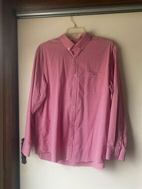 Vineyard Vines-Men's Button-Down Check Shirt in Red - Lacoste